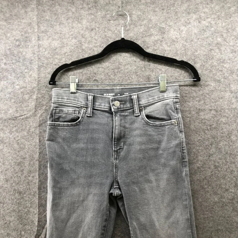Old Navy Kids Boys Size 14 Slim Jeans‎ Karate Falcon Gray